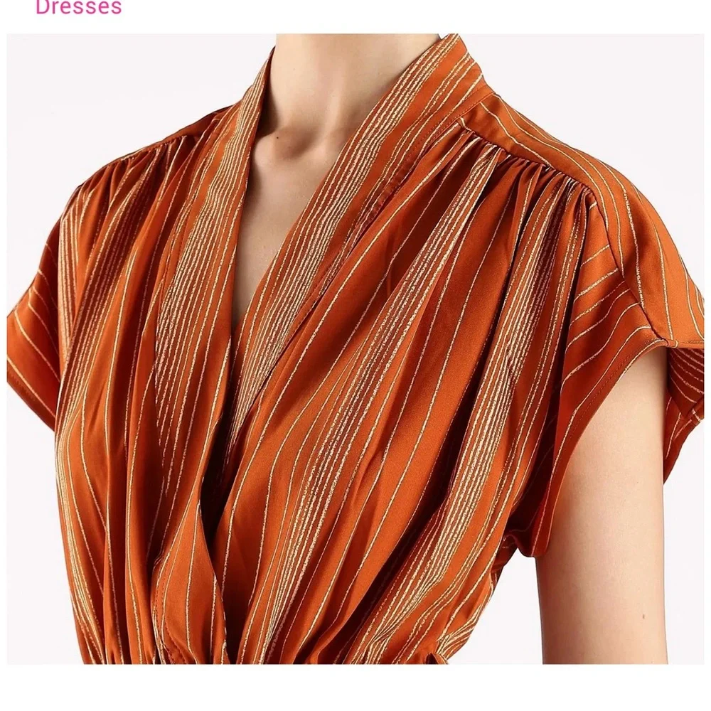 Calvin Klein Orange and Gray Maxi Dress - Picture 3 of 5